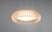 Immagine di Sospensione Listelli Legno Naturale Led CCT Switch Dimmer Monte Ø60 cm Trio Lighting