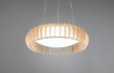 Immagine di Sospensione Listelli Legno Naturale Led CCT Switch Dimmer Monte Ø60 cm Trio Lighting