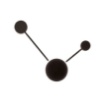 Immagine di Lampada Parete Soffitto Molecole Etere PL2 Nero Led CCT 10w Fan
