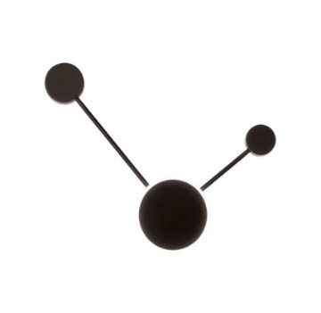 Immagine di Lampada Parete Soffitto Molecole Etere PL2 Nero Led CCT 10w Fan