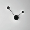 Immagine di Lampada Parete Soffitto Molecole Etere PL2 Nero Led CCT 10w Fan