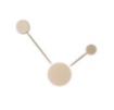 Immagine di Lampada Parete Soffitto Oro Molecole Etere PL2 Led CCT 10w Fan