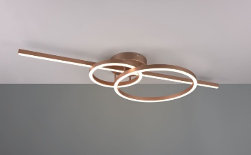 Immagine di Lampada da Soffitto o Parete Anelli Led CCT Montilla Caffè Trio Lighting 
