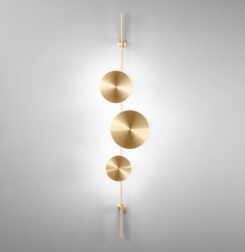 Immagine di Applique Pannello Decorativo Dischi Led CCT Idol AP Oro Luce Ambiente Design