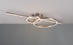 Immagine di Applique Plafoniera Bacchetta con Doppio Anello Led CCT Montilla Nichel Trio Lighting