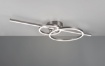 Immagine di Applique Plafoniera Bacchetta con Doppio Anello Led CCT Montilla Nichel Trio Lighting
