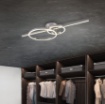 Immagine di Lampada Moderna Bacchetta con Doppio Anello Led 2700/6000k Montilla Cromo Trio Lighting