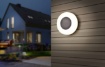 Immagine di Applique Morena Led 2300k + 3000k + 4000k Plastica Nera IP54 Ø25 cm Trio Lighting