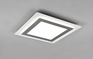 Immagine di Plafoniera Morgan Led Dimmer Diverse Funzioni con Telecomando Bordo Nichel 45x45 cm Trio Lighting