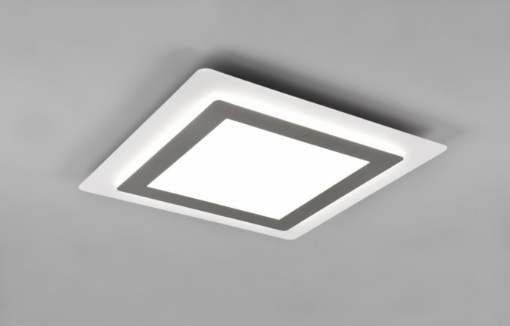 Immagine di Plafoniera Morgan Led Dimmer Diverse Funzioni con Telecomando Bordo Nichel 45x45 cm Trio Lighting