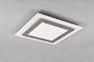 Immagine di Plafoniera Morgan Led Dimmer Diverse Funzioni con Telecomando Bordo Nichel 45x45 cm Trio Lighting