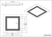 Immagine di Lampada da Soffitto Quadrata Led Diverse Funzioni con Telecomando Morgan Oro e Nero cm Trio Lighting