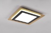 Immagine di Lampada da Soffitto Quadrata Led Diverse Funzioni con Telecomando Morgan Oro e Nero cm Trio Lighting