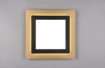 Immagine di Lampada da Soffitto Quadrata Led Diverse Funzioni con Telecomando Morgan Oro e Nero cm Trio Lighting
