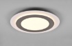 Immagine di Plafoniera Rotonda Morgan Nichel Led Dimmer Diverse Funzioni con Telecomando Trio Lighting