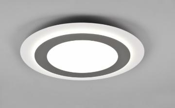 Immagine di Plafoniera Rotonda Morgan Nichel Led Dimmer Diverse Funzioni con Telecomando Trio Lighting