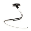 Immagine di Plafoniera Per Salotto Curvata Kinetic PL Nero Led CCT 40w Luce Ambiente Design