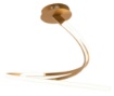 Immagine di Plafoniera Curva Vortice Kinetic PL Oro Led CCT 40w Per Salotto Luce Ambiente Design