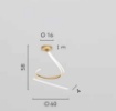Picture of Plafoniera Curva Vortice Kinetic PL Oro Led CCT 40w Per Salotto Luce Ambiente Design