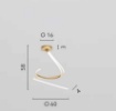 Immagine di Plafoniera Oro Curva Vortice Led CCT 40w Per Salotto Kinetic Fan Europe