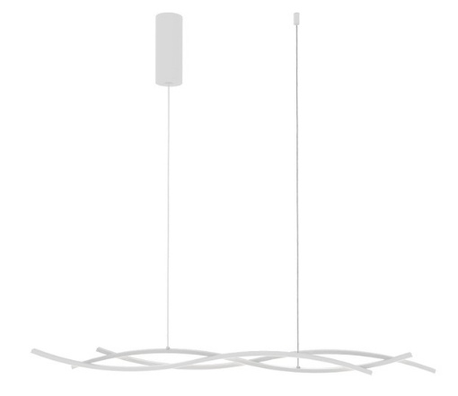 Immagine di Lampadario Bianco per Tavolo Bacchette Ondulate Led CCT Kinetic Fan Europe