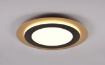 Immagine di Lampada Led Rotonda da Soffitto Morgan Nero e Oro Diverse Impostazioni con Telecomando Ø45 cm Trio Lighting 