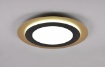 Immagine di Lampada Led Rotonda da Soffitto Morgan Nero e Oro Diverse Impostazioni con Telecomando Ø45 cm Trio Lighting 