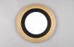 Immagine di Lampada Led Rotonda da Soffitto Morgan Nero e Oro Diverse Impostazioni con Telecomando Ø45 cm Trio Lighting 