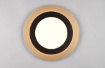 Immagine di Lampada Led Rotonda da Soffitto Morgan Nero e Oro Diverse Impostazioni con Telecomando Ø45 cm Trio Lighting 