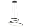 Immagine di Lampadario da Soggiorno Nero Spirale Led 60w Luce Settabile Fan Coaster