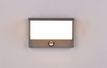 Immagine di Applique Led per Esterno IP54 Alluminio Antracite Sensore Movimento Nestos Trio Lighting