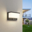 Immagine di Applique Led per Esterno IP54 Alluminio Antracite Sensore Movimento Nestos Trio Lighting