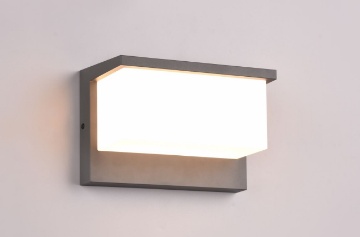 Immagine di Applique Rettangolare Led per Esterno IP54 Alluminio Antracite Nestos Trio Lighting