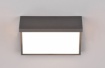 Immagine di Applique Rettangolare Led per Esterno IP54 Alluminio Antracite Nestos Trio Lighting