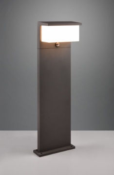 Immagine di Palo Alto Led per Esterno IP54 Alluminio Antracite con Sensore Movimento Nestos Trio Lighting