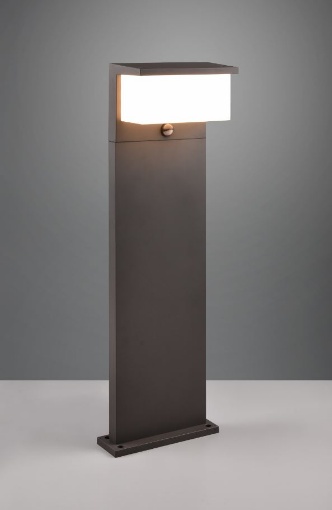 Immagine di Palo Alto Led per Esterno IP54 Alluminio Antracite con Sensore Movimento Nestos Trio Lighting