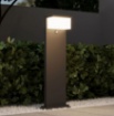 Immagine di Palo Alto Led per Esterno IP54 Alluminio Antracite con Sensore Movimento Nestos Trio Lighting