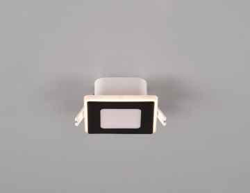 Immagine di Faretto Quadrato da Incasso Led 3000k Nimbus Nero 8x8 cm IP44 Trio Lighting 