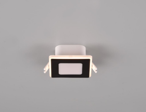 Immagine di Faretto Quadrato da Incasso Led 3000k Nimbus Nero 8x8 cm IP44 Trio Lighting 