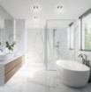 Immagine di Faretto Quadrato da Incasso Led 3000k Nimbus Nero 8x8 cm IP44 Trio Lighting 