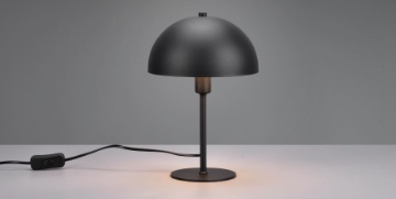 Immagine di Lumetto Nero da Comodino Design Moderno Nola 1xE14 Trio Lighting