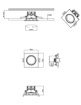 Immagine di Faretto Led Bagno Cromo Orientabile Quadrato da Incasso Pamir 8x8 cm IP23 Trio Lighting
