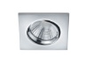 Immagine di Faretto Led Bagno Cromo Orientabile Quadrato da Incasso Pamir 8x8 cm IP23 Trio Lighting