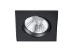Immagine di Faretto Nero per Bagno Led Orientabile Pamir  Quadrato da Incasso IP23 Trio Lighting
