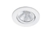 Immagine di Faretto Bianco Rotondo da Incasso Led Orientabile Pamir Ø8,5 cm IP23 Bagno Trio Lighting