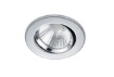 Immagine di Faretto Cromo Rotondo da Incasso Led Orientabile Pamir Ø8,5 cm IP23 Bagno Trio Lighting