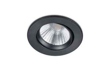 Immagine di Faretto Rotondo da Incasso Led Orientabile Pamir Nero Opaco IP23 Bagno Trio Lighting
