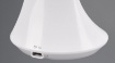 Immagine di Lampada da Scrivania Led Patty Bianca Touch Dimmer Display Data Orario e Sveglia Trio Lighting 