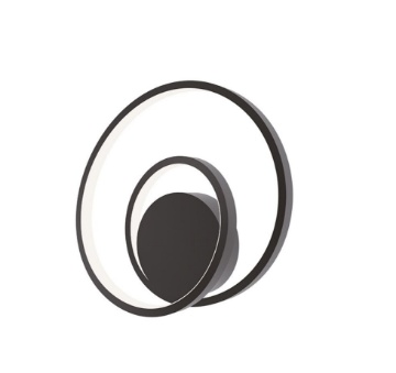 Immagine di Applique Moderna Lieve AP Nero Led CCT Fan Europe