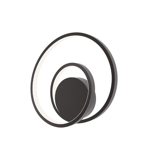 Immagine di Applique Moderna Lieve AP Nero Led CCT Fan Europe
